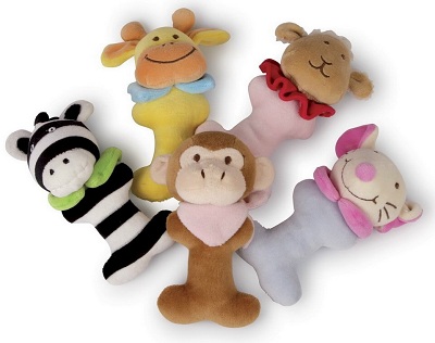 5 Hochets en peluche