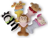 5 Hochets en peluche