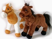Les chevaux en peluche