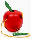 La pomme à enfiler