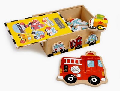 Boite puzzle véhicules