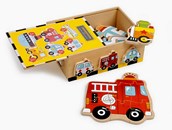Boite puzzle véhicules