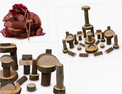 Jeu de construction » bois naturel »